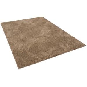Pergamon Hochflor Teppich Silky Taupe, 80x150cm. Weicher Langflor Teppich.