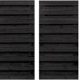 Sichtschutzzaun Goch, Anthrazit lasiert, Anschluss-Element, Holz, 180/90 x 90 cm.