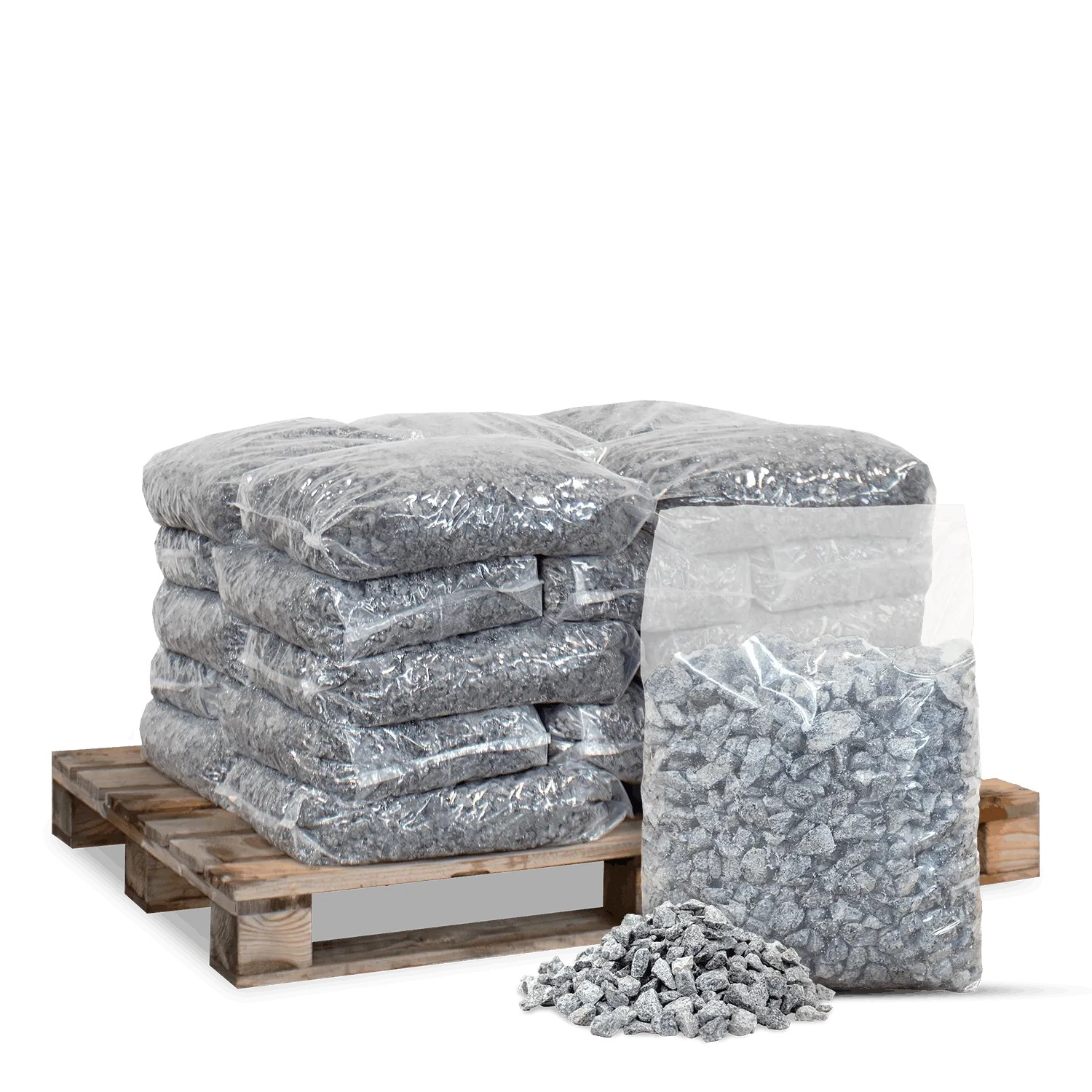 Galamio Serpentinsplitt Grün-nuanciert 20kg x 25 Sack 500kg Palette