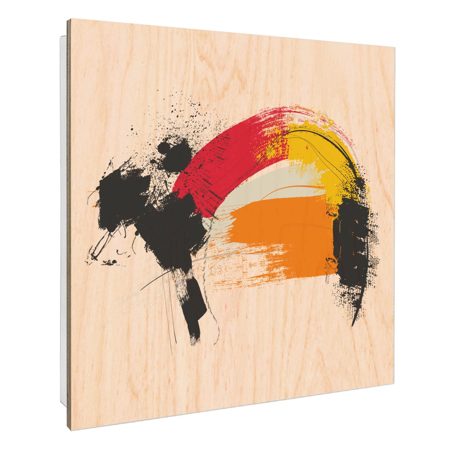 Banjado Schlüsselkasten mit Holzfront 30x30cm Weiß Scharnier Links 50 Haken günstig online kaufen