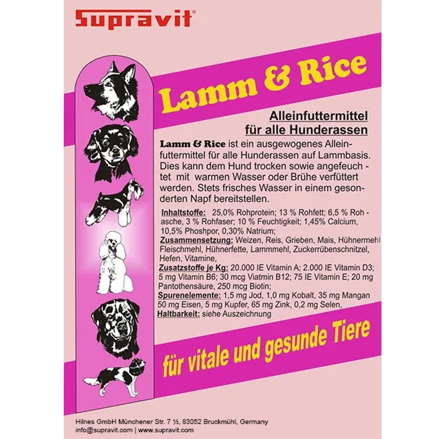 Supravit Trockenfuttermischung für Hunde mit Lamm und Reis_8