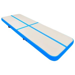 vidaXL Aufblasbare Gymnastikmatte mit Pumpe 300x100x20 cm PVC Blau 92677