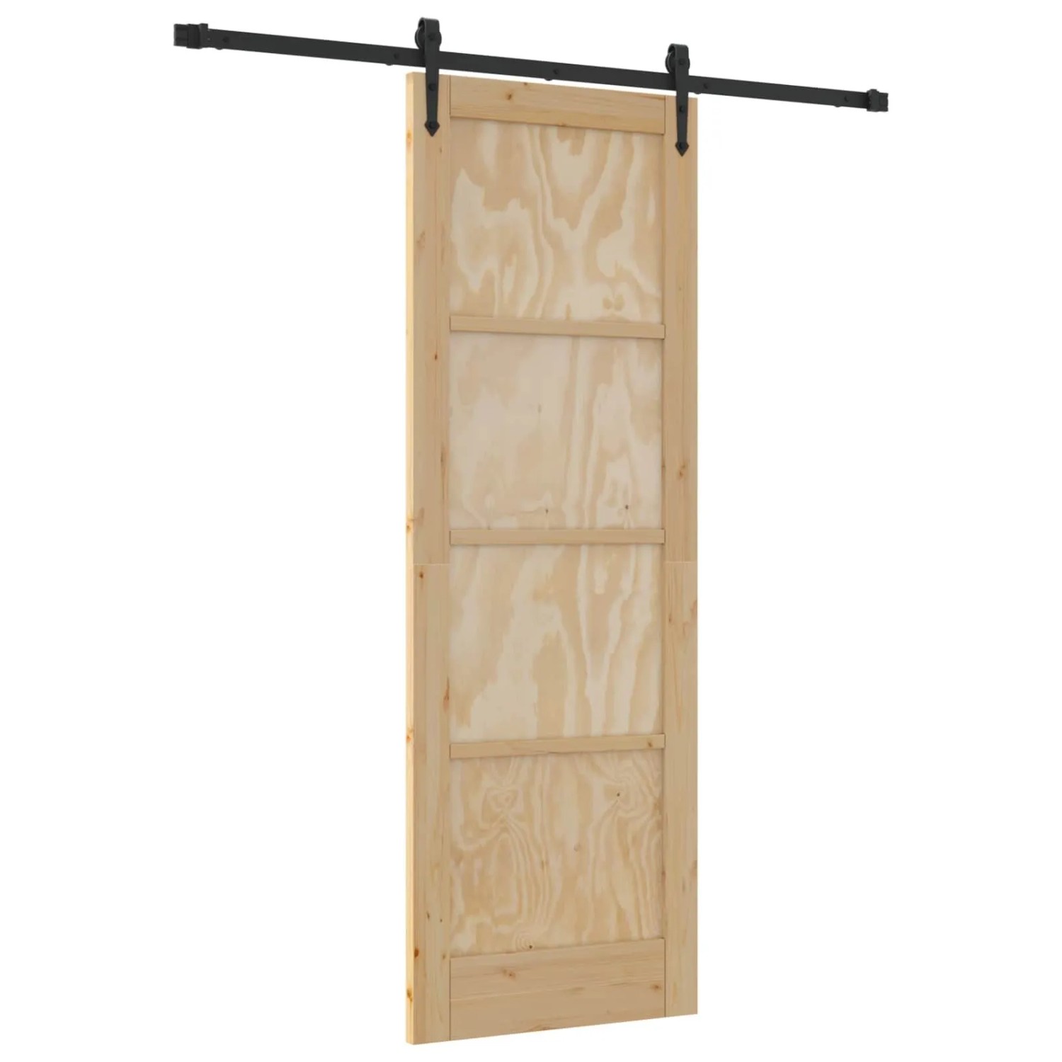vidaXL Schiebetür ORKDAL Natur und Schwarz 73,5 x 211 cm 3445558