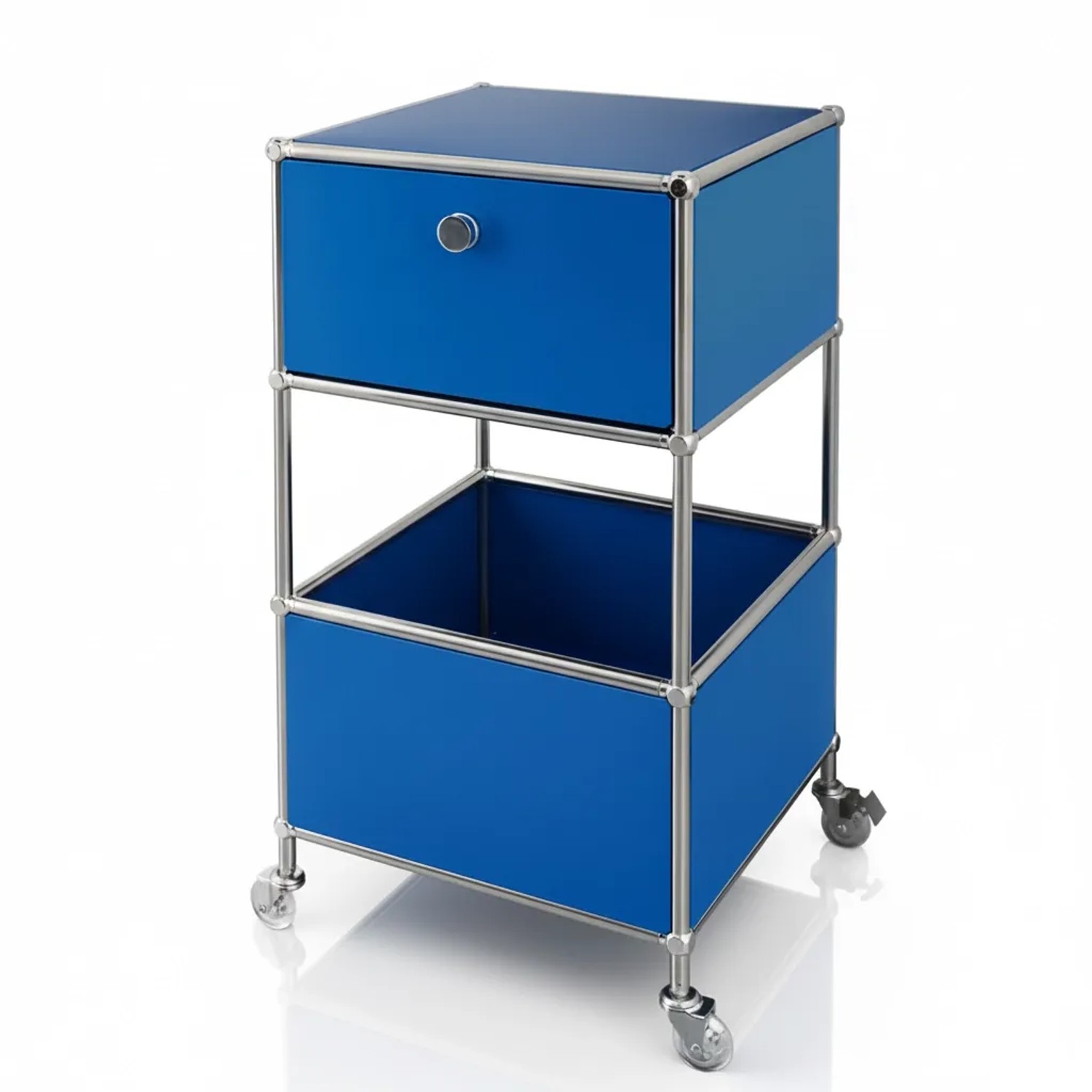 Floordirekt Metallregal Concept Epure MK-145 Mit Rollen 40 x 40 x 75 cm Blau