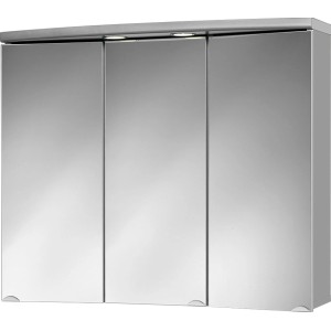 Sieper Spiegelschrank Ancona, 83 cm breit, mit drei Spiegeltüren und integrierter Beleuchtung.