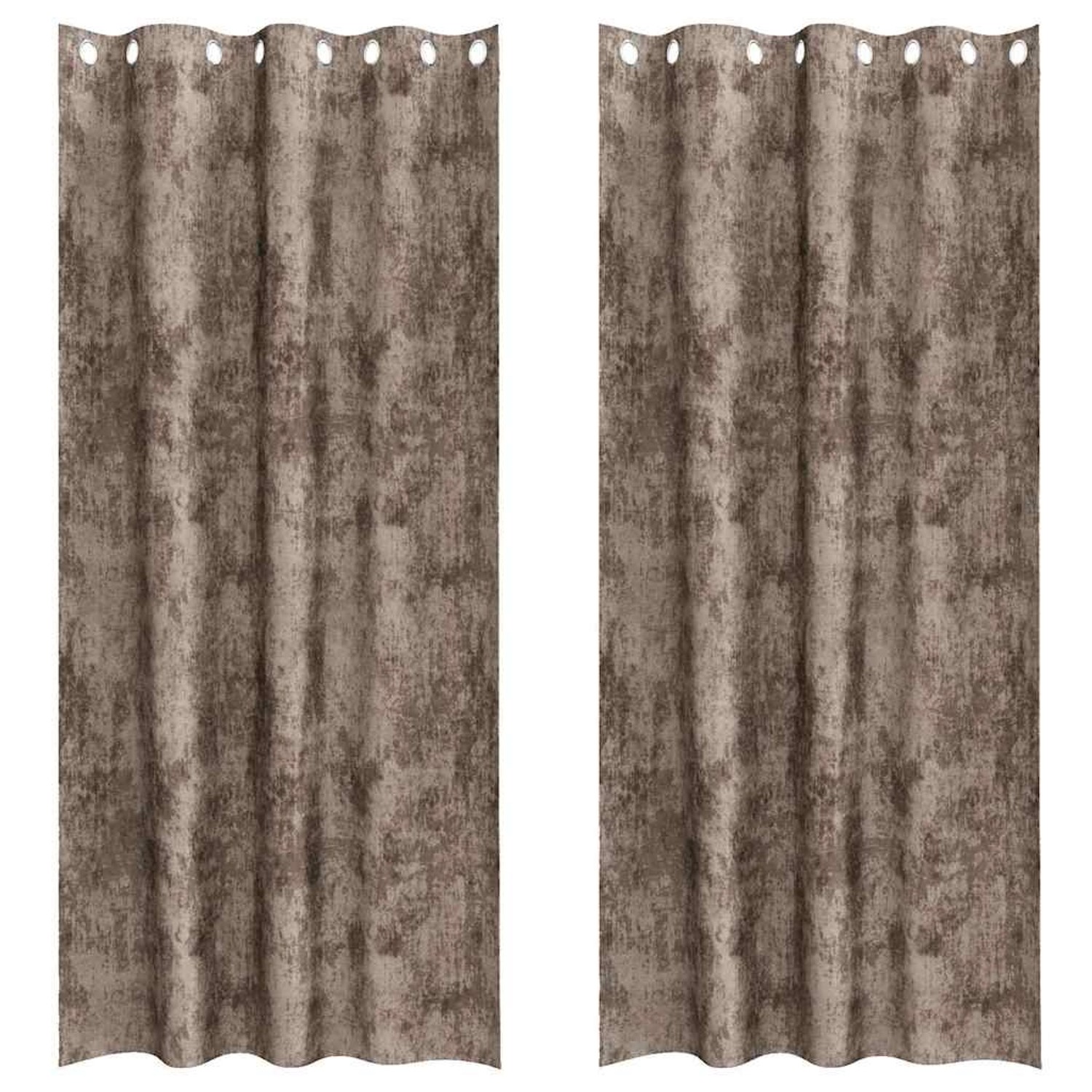 vidaXL Vorhänge 2 Stk Cappuccino 225 x 140 cm Samt 4107670 günstig online kaufen