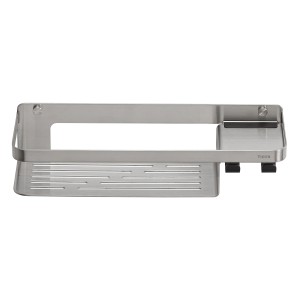 Tiger Caddy Duschkorb mit Handtuchhaken, 32 cm, gebürsteter Edelstahl.