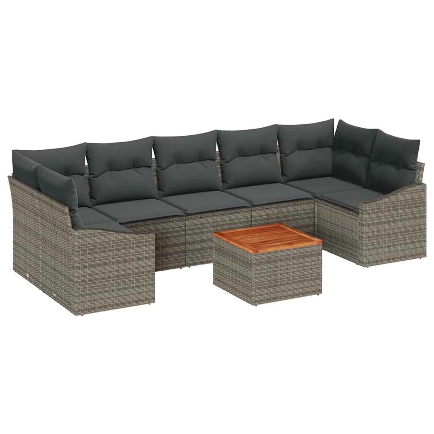 vidaXL Garten-Sofa-Set 8-Tlg Grau 3356466 günstig online kaufen