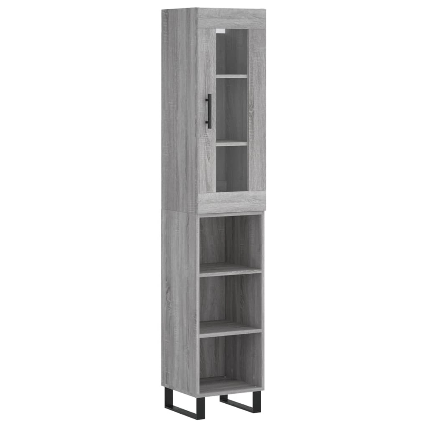 vidaXL Highboard Grau Sonoma 34,5x34x180 cm Holzwerkstoff 3199391 günstig online kaufen