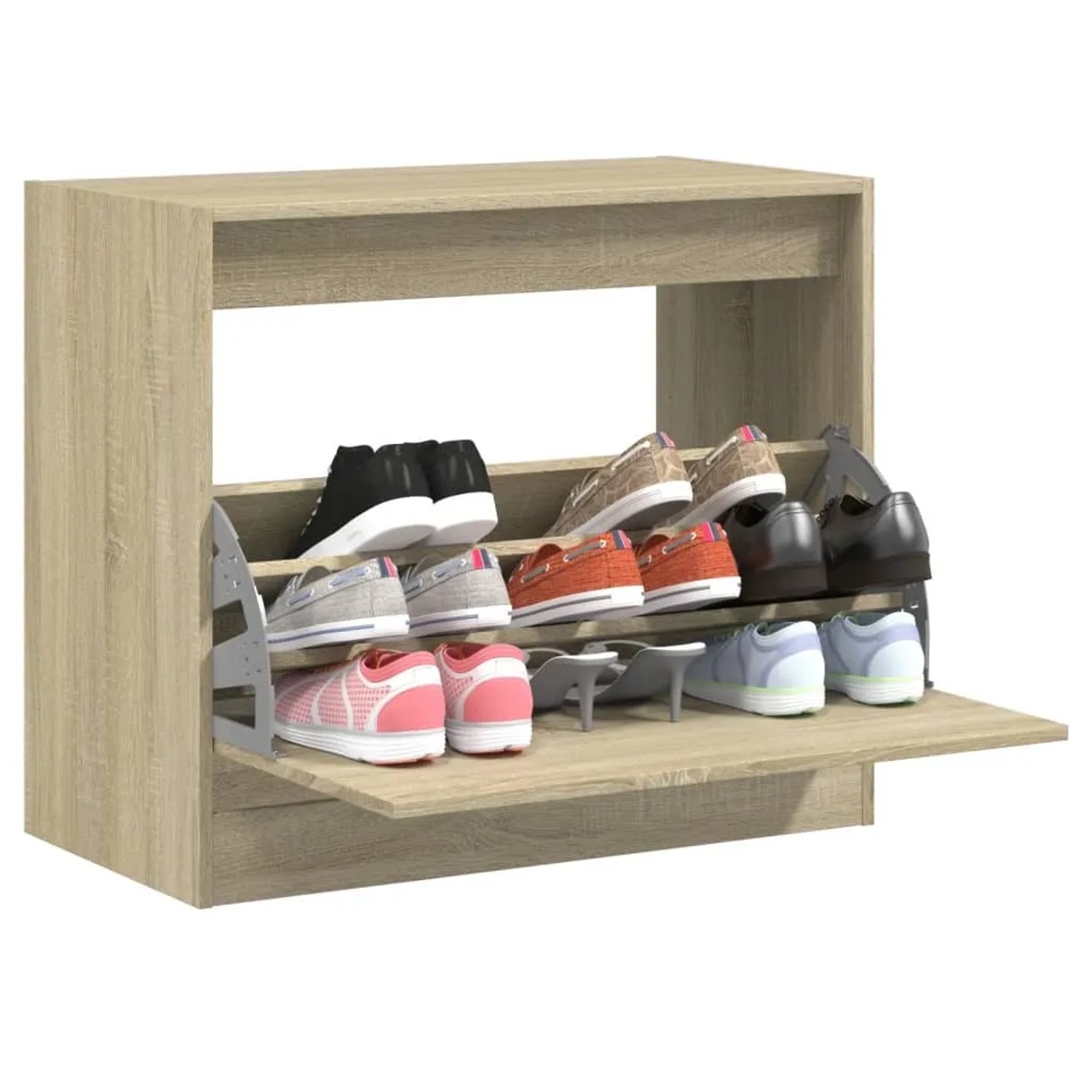 vidaXL Schuhschrank Sonoma-Eiche 80x42x69 cm Holzwerkstoff 840003_2