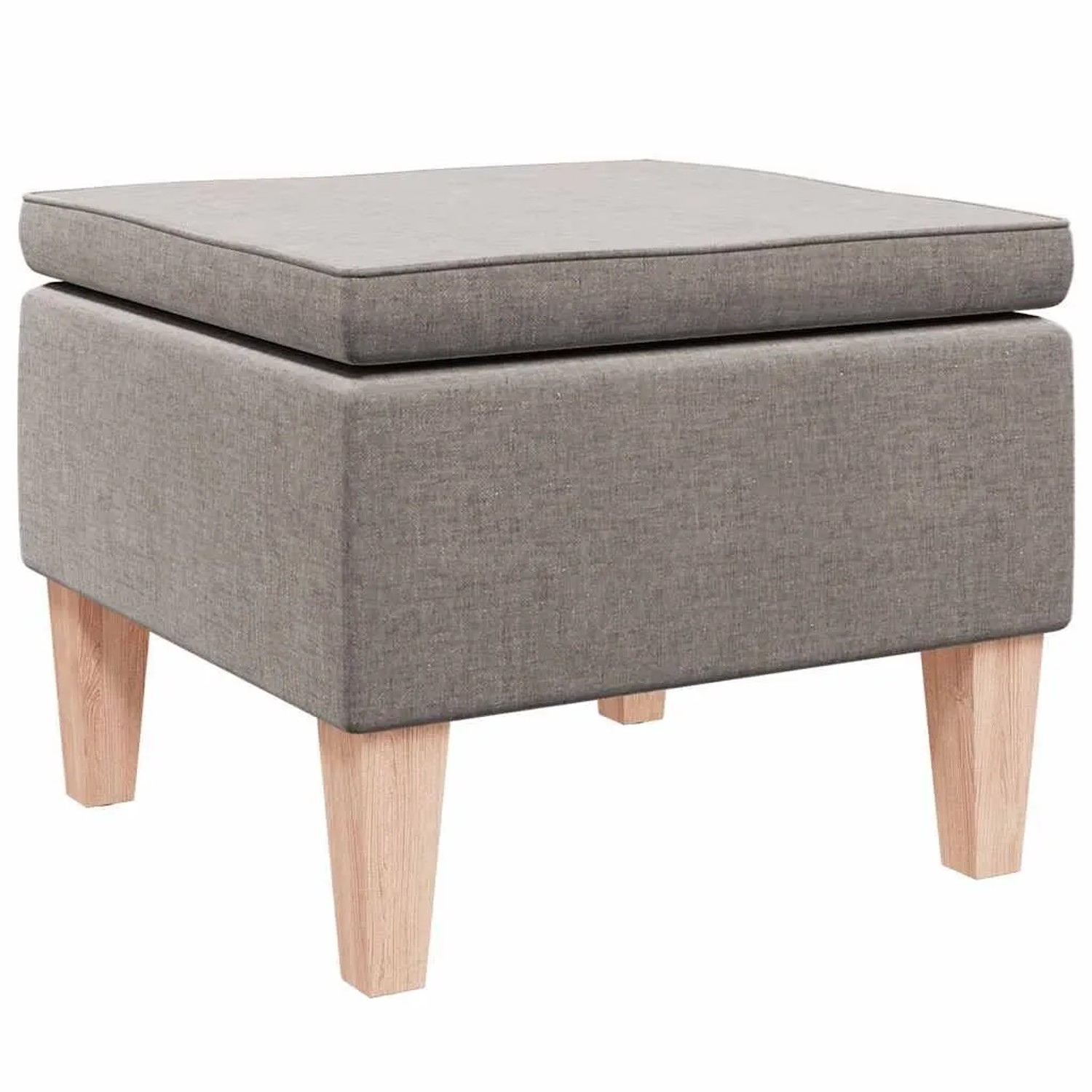 vidaXL Hocker mit Holzbeinen Taupe Stoff 329433