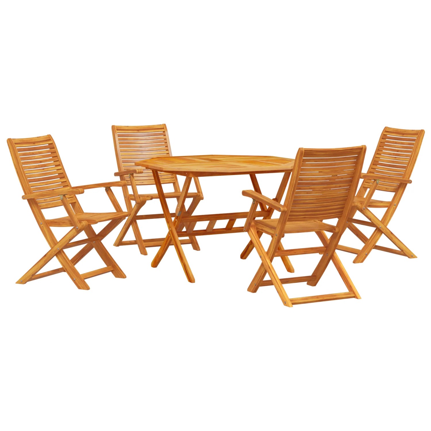 vidaXL 5-tlg Garten-Essgruppe Massivholz Akazie 3375707
