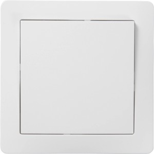 Weißer Kreuzschalter Mirena für die Unterputzmontage.