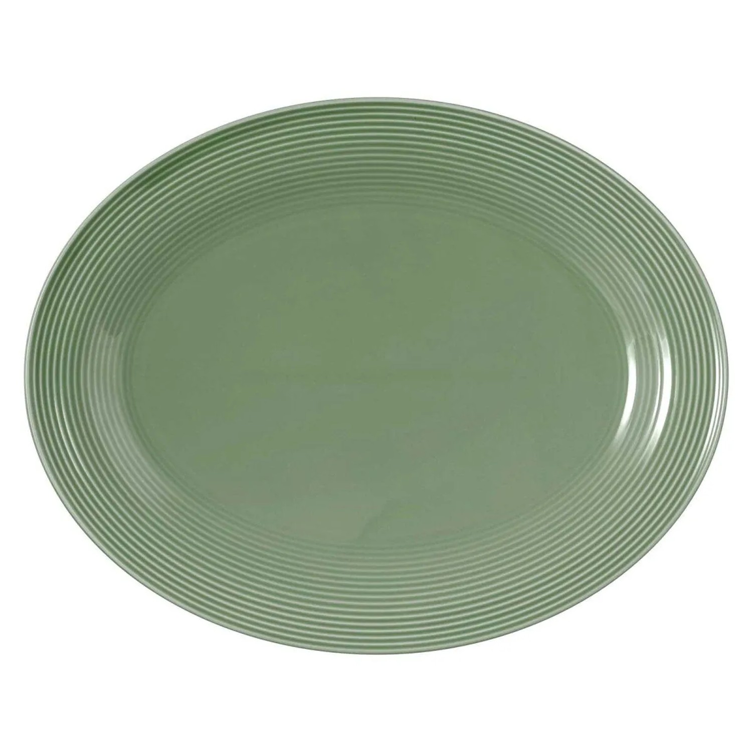 Seltmann Weiden Beat Color Glaze Servierplatte Oval 35 x 28 cm Salbeigrün
