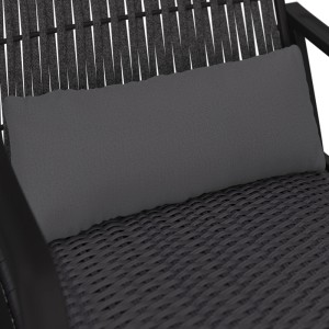 Bessagi Garden Balkonset Mathilda Dunkelgr. Metall/Outdoorstoff +Abdeckung