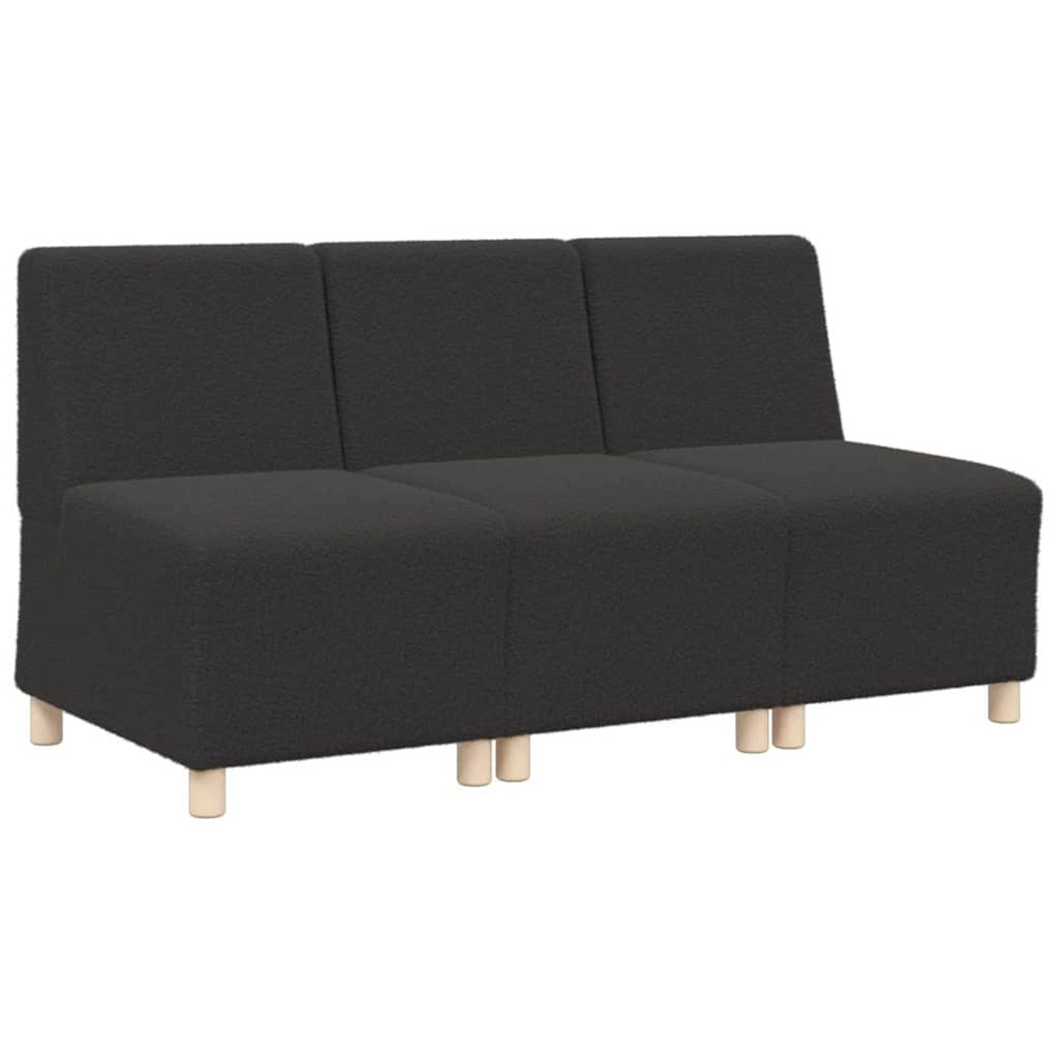 vidaXL Modulares Sofa ohne Armlehnen 3 Stk Dunkelgrau 55 x 74 x 82 cm 33998 günstig online kaufen