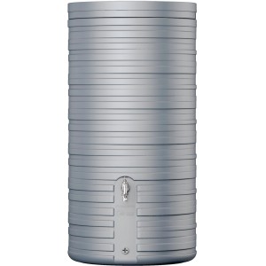 Garantia Regenwasserbehälter Nordic, 300 l, Steingrau mit Deckel und Wasserhahn-Anschluss.