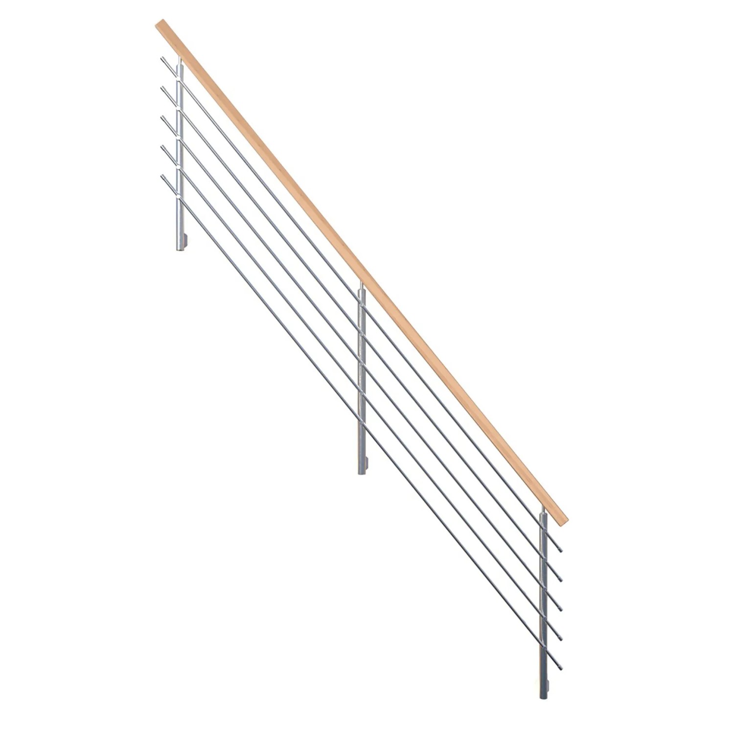 StarWood Edelstahlgeländer Flex mit Rechteckhandlauf Buche 275 cm FSC® günstig online kaufen