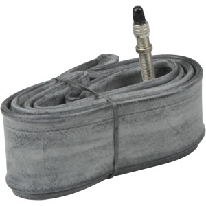 Fischer Fahrradschlauch 24 Zoll mit Dunlopventil, zusammengerollt.