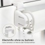 Sekey Seitenzugrollo Uni Klemmfix Lichtschutz ohne Bohren Weiß 60x130cm_6