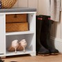 SoBuy Schuhkipper mit 1 Klappe und 2 Offenen Fächern MDF Weiß FSR119-W_8