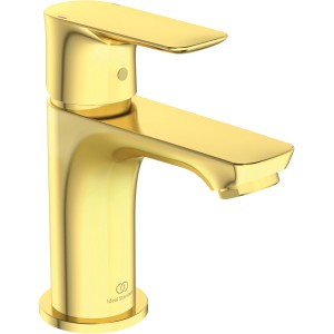 Ideal Standard Connect Air Waschtischarmatur Piccolo in gebürstetem Gold, ohne Ablaufgarnitur.