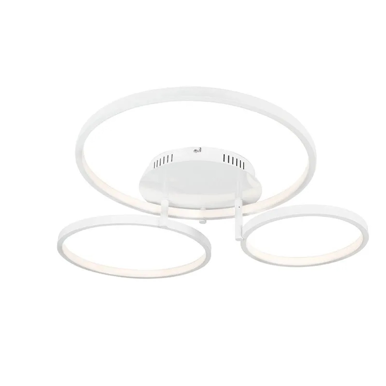 QAZQA Moderne Deckenleuchte Weiß inkl  LED und Dimmer Rondas