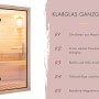 Detailaufnahme der Glastür für Karibu Saunahaus, Rahmen aus Fichte.