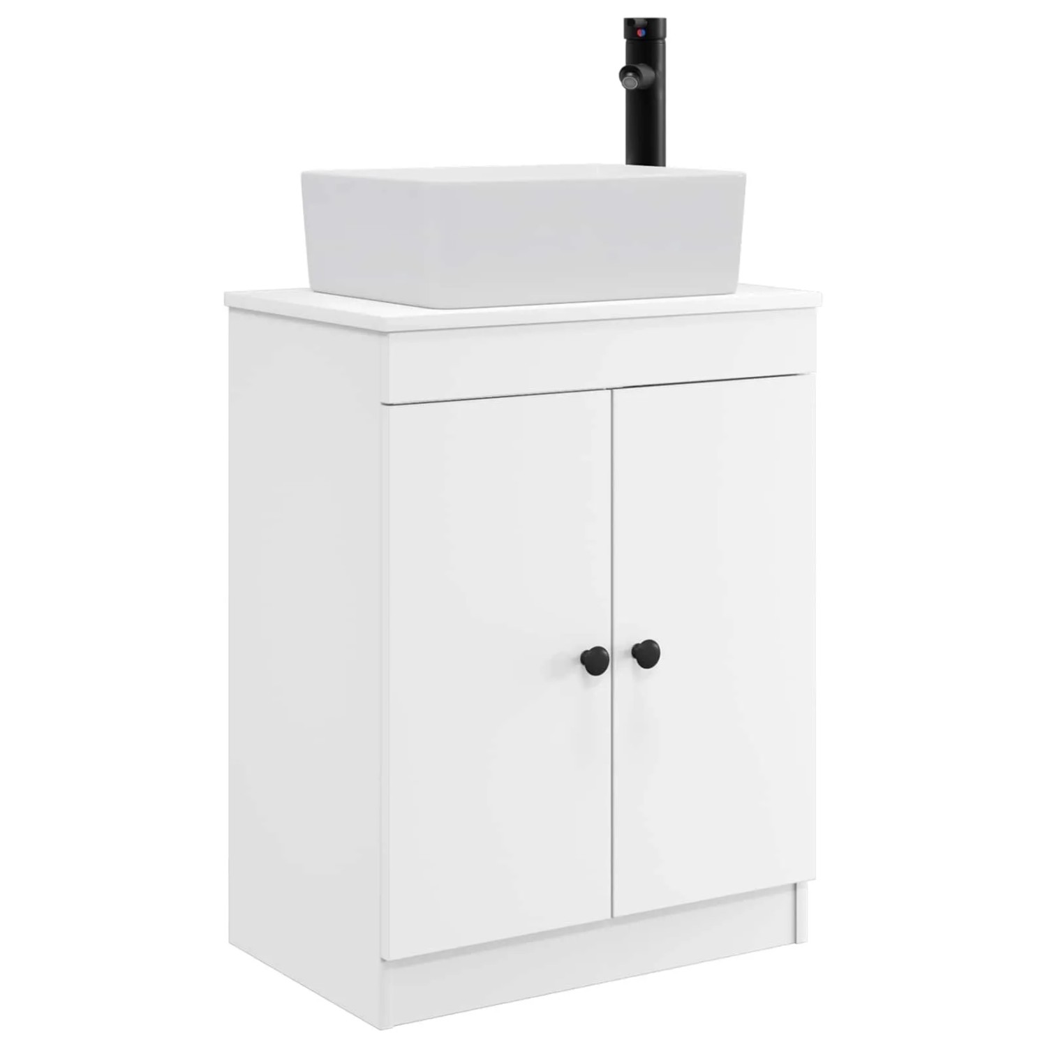 vidaXL Badezimmerschrank mit Waschbecken Weiß 54 x 35 x 83 cm 890130