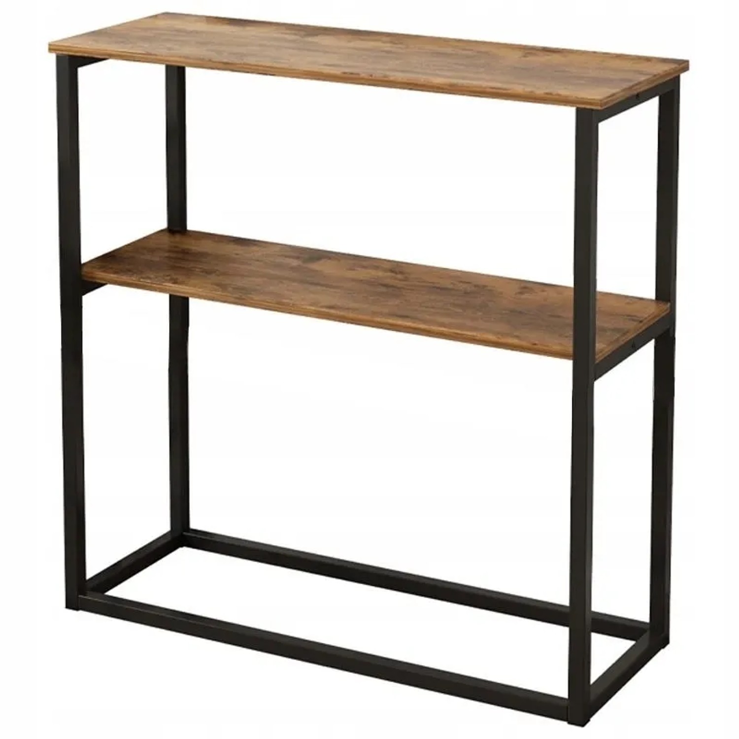 Rebiko Industrielles Büroregal Im Loft-stil Aus Holz 2 Regalböden Konsole Rustikales Braun