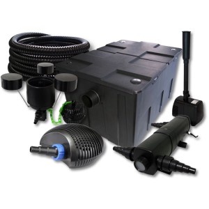 Sunsun Teichfilter Set 60000L 24W Uvc40W Pumpe Schlauch Skimmer Springbrunnen
