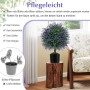 Costway Kunstpflanze Lavendel-Kugelbaum, lila Blüten, grüne Blätter im schwarzen Topf, 58cm.