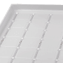 Innenansicht LUXULA LED Panel 62x62 cm mit sichtbaren LED-Reihen. Helle 6000K Kaltweiß Büro-Deckenleuchte.