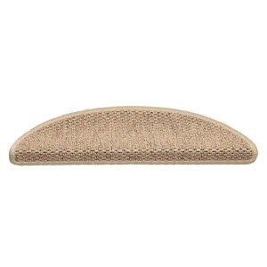 vidaXL Treppenmatten Selbstklebend Sisal-Optik 15 Stk 56x17x3 cm Sand 326867