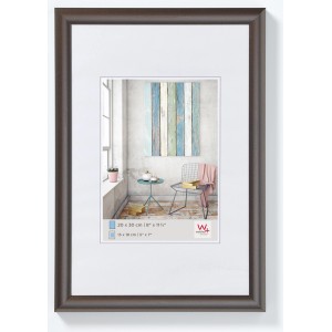 Walther Design Bilderrahmen Trendstyle, 70x100 cm, Stahl-Optik, Kunststoffrahmen für Dekoartikel.