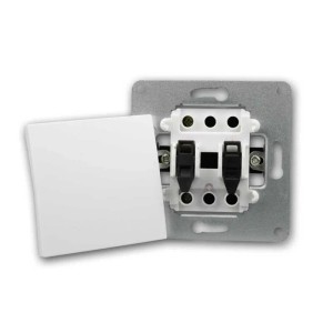 McPower FLAIR Taster, weiß, 250V 10A, für Unterputz-Montage.