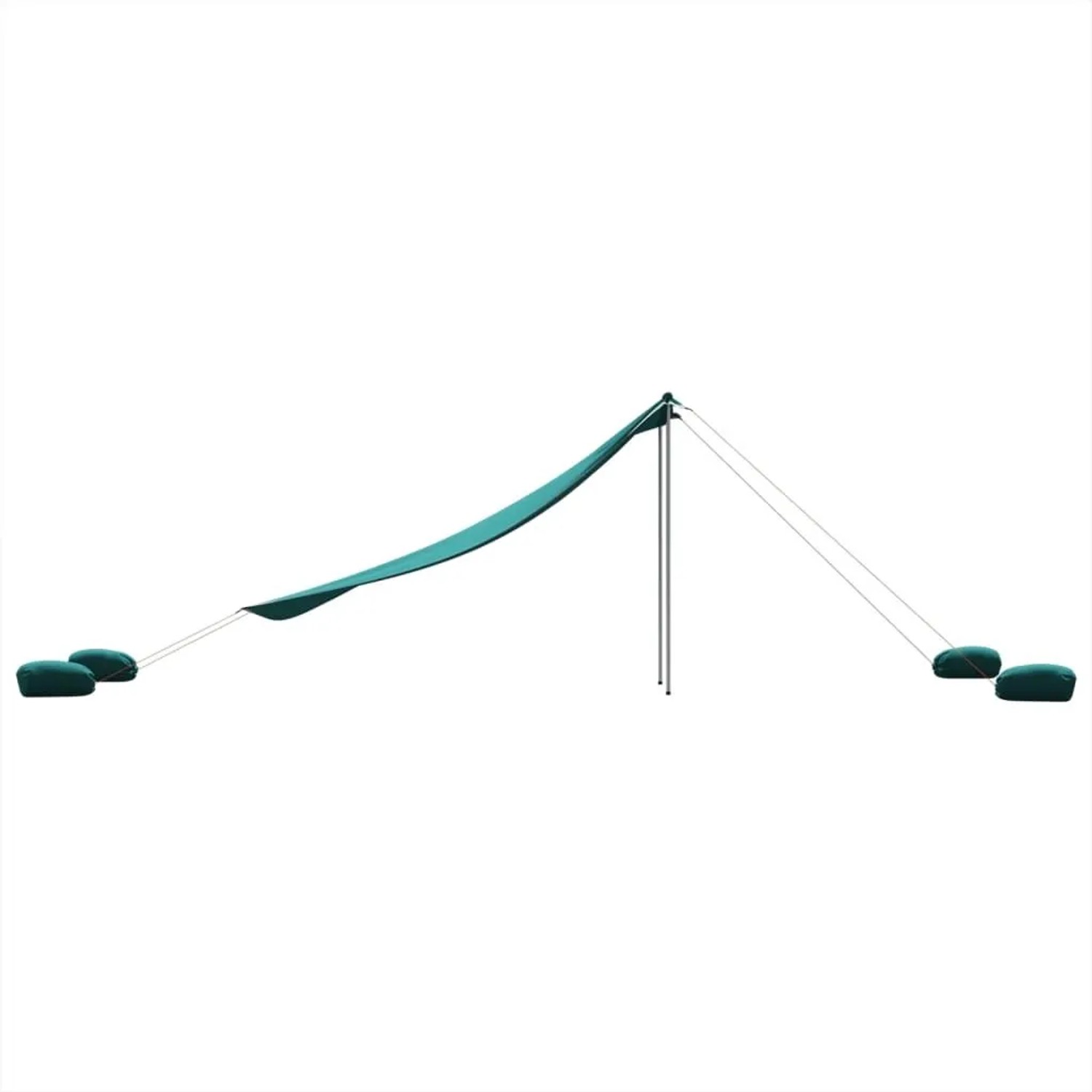 vidaXL Strand-Schattenzelt mit Sandsäcken Grün 304x300 cm 4008645_5