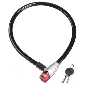 Burg Wächter Fahrrad-Seilschloss 550, 80cm, mit Schlüssel.