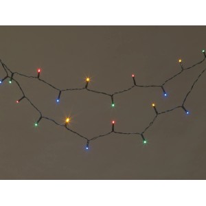 Mehrfarbige LED-Lichterkette, 1,42 m, für Innen- und Außenbereich.