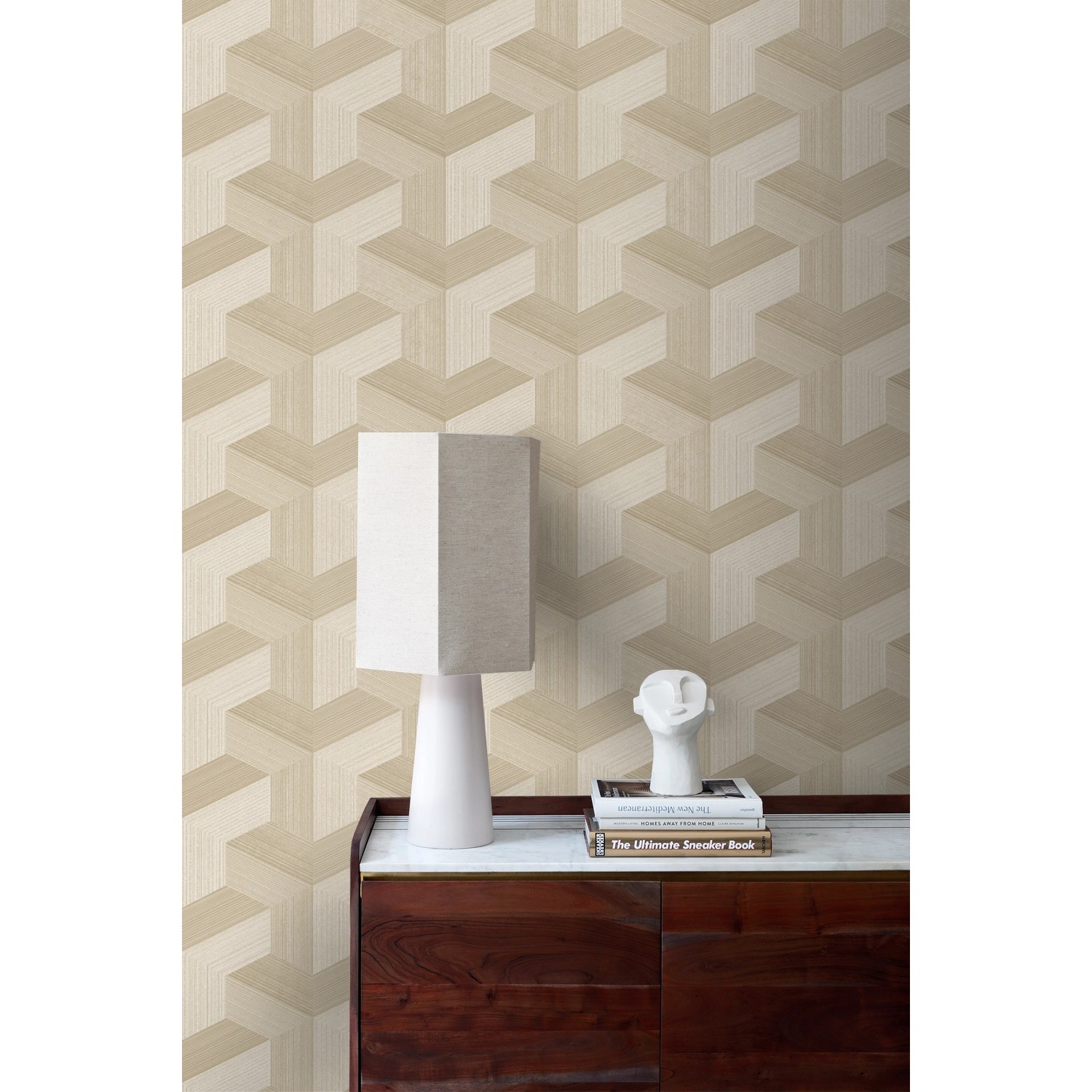 Origin Wallcoverings Öko-Strukturtapete 3D-Muster Beige 0.53 x 10.05 m 3479 günstig online kaufen