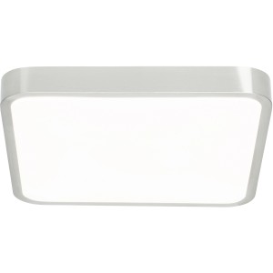 Quadratische AEG LED-Deckenleuchte Mikel in Weiß, geeignet für Wohn- und Essbereich.