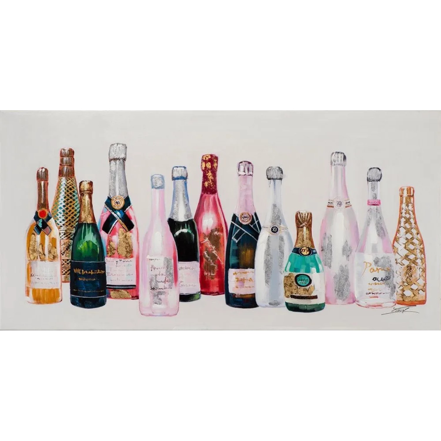 Art Universe Leinwandbild Sektparty I 60 x 120 cm