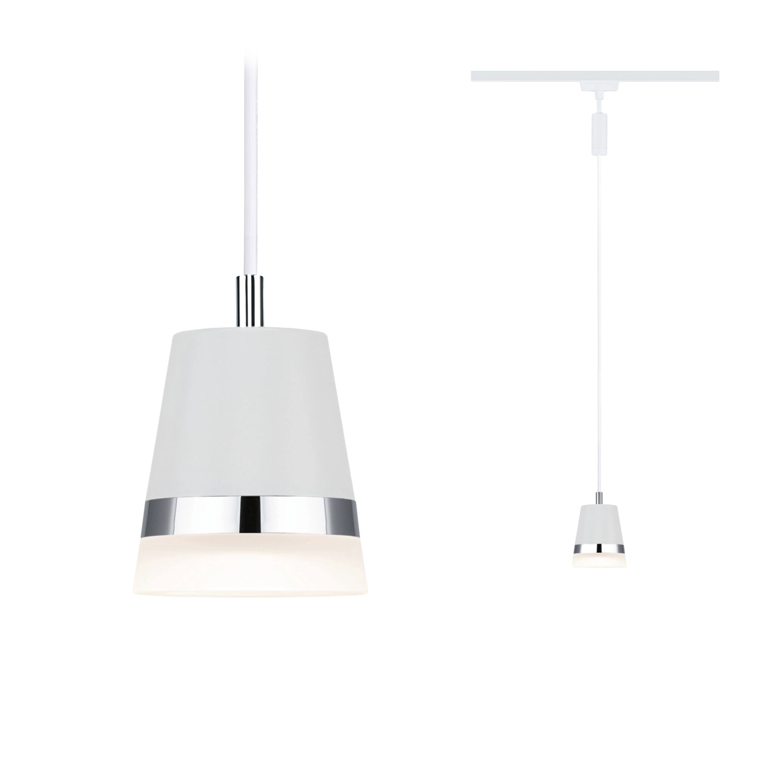 Paulmann Pendelleuchte Cone URail Signalweiß 121,4 cm x 8,4 cm günstig online kaufen