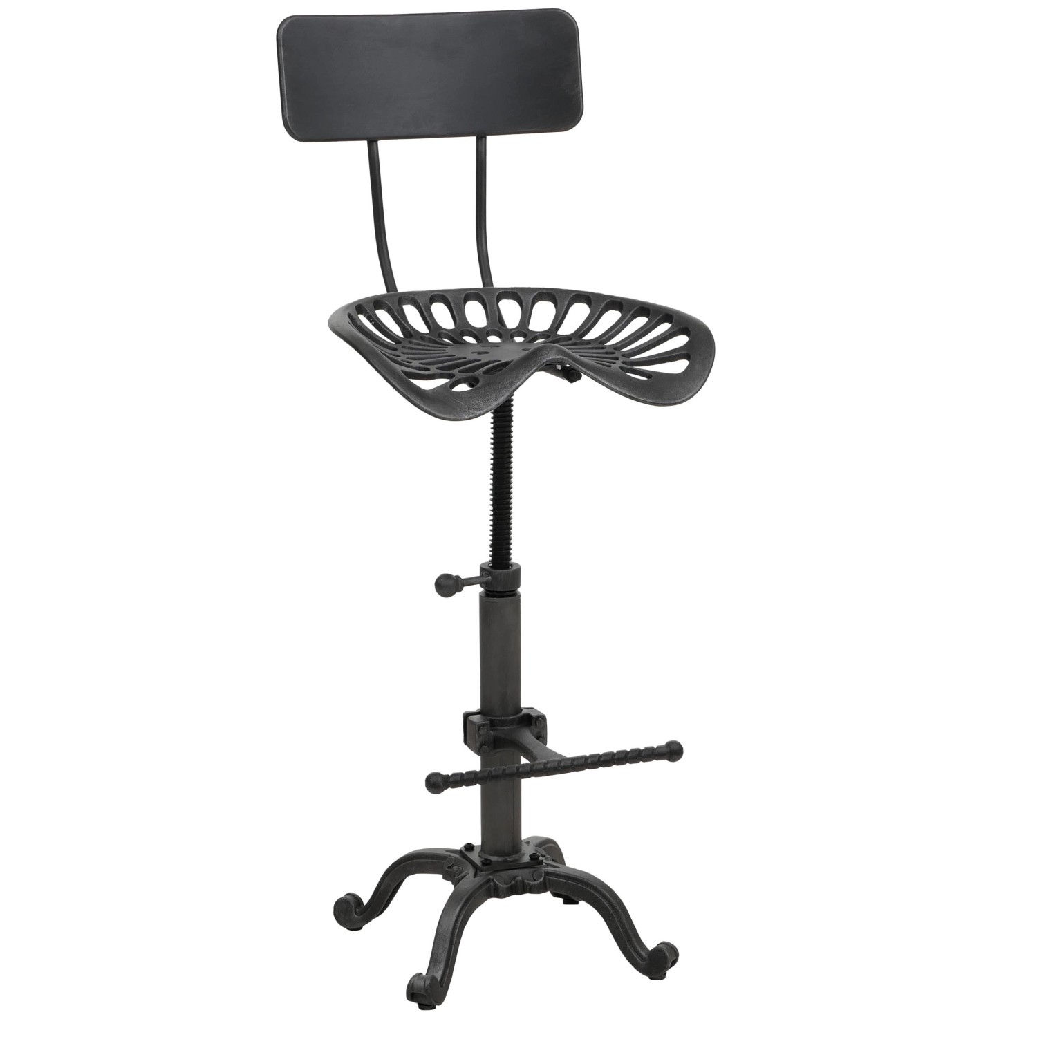 PROREGAL Barhocker Sitzhöhe 50-64cm Höhenverstellbar Drehbar Fußablage Indu günstig online kaufen