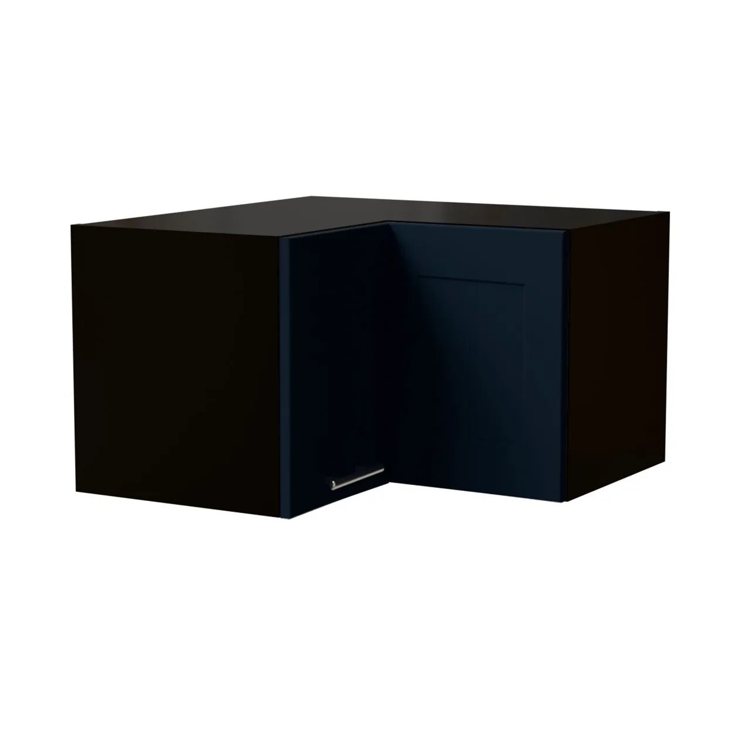 Feldmann-Wohnen Eckhängeschrank Oslo W12/60/36 Schwarz / Indigo Matt 60 / 60 / 36cm