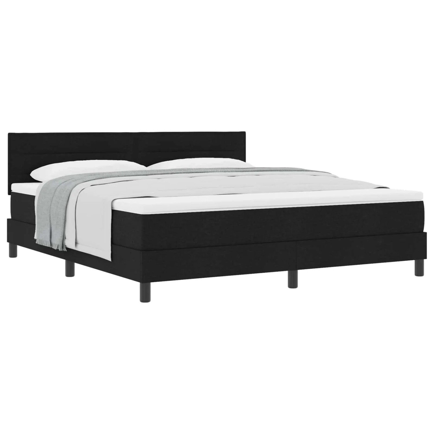 Thumbnail - vidaXL Boxspringbett mit Matratze Schwarz 180 x 200 cm Stoff 3338631