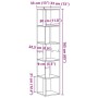 vidaXL Eckregal Altholz-Optik 33x33x165 cm Holzwerkstoff 856724_9
