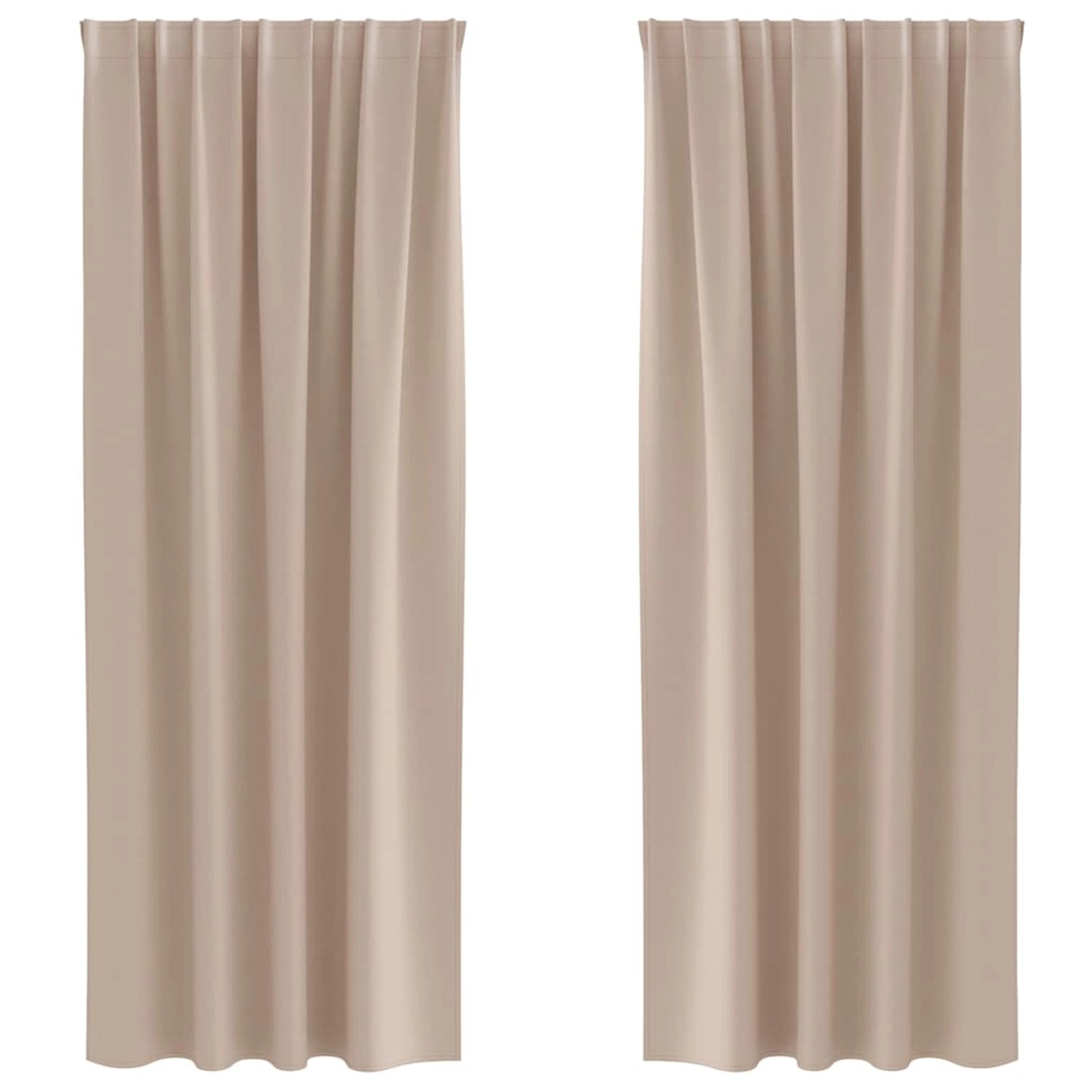 vidaXL Verdunkelungs-Vorhänge mit Ringen Taupe Polyester 4107440 günstig online kaufen