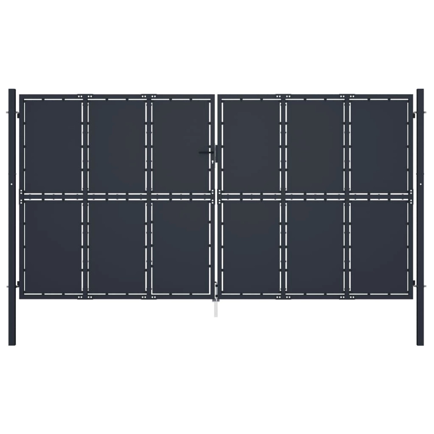 vidaXL Gartentor Stahl 400 x 200 cm Anthrazit 144534 günstig online kaufen