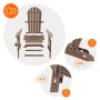 Brauner ML-Design Adirondack Gartenstuhl aus Kunststoff, zerlegt, mit Stecksystem für einfache, werkzeuglose Montage.